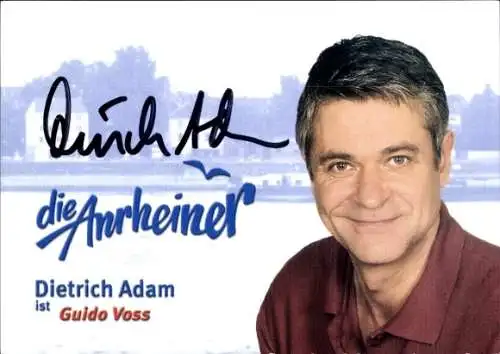 Ak Schauspieler Dietrich Adam als Guido Voss, Portrait, Autogramm