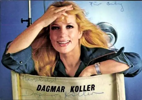 Ak Schauspielerin und Sängerin Dagmar Koller, Portrait, Autogramm