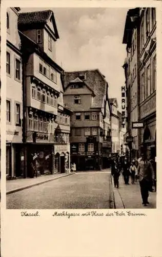 Ak Kassel in Hessen, Marktgasse, Haus der Gebrüder Grimm