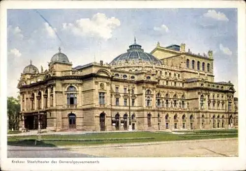 Ak Kraków Krakau Polen, Staatstheater des Generalgouvernements