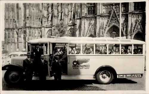 Ak Köln am Rhein, Stadtrundfahrten, Bus, Dom