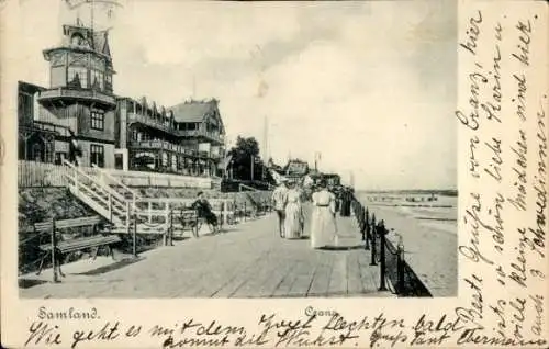 Ak Selenogradsk Ostseebad Cranz Ostpreußen, Promenade