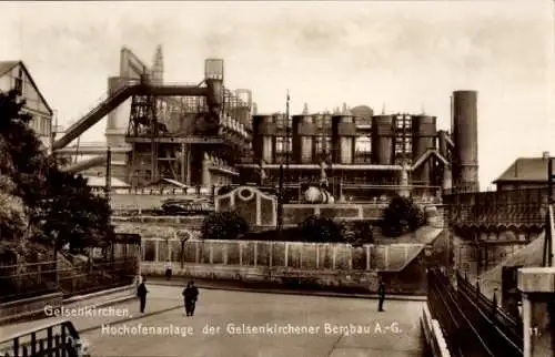 Ak Gelsenkirchen im Ruhrgebiet, Hochofenanlage der Gelsenkirchener Bergbau A.-G.