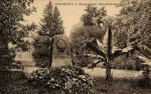 Ak Naumburg an der Saale, Bürgergarten, Jahn-Denkmal