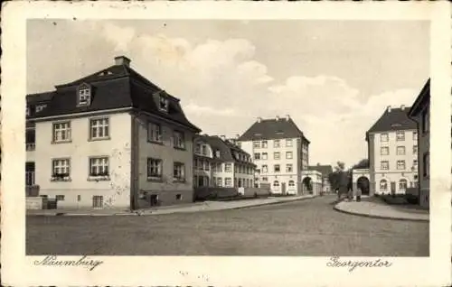 Ak Naumburg an der Saale, Blick von der Kreuzung auf das Georgentor