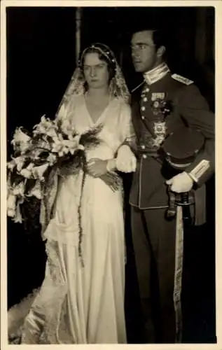 Foto Sibylla von Sachsen-Coburg und Gotha, Gustav Addolf von Schweden, Hochzeit