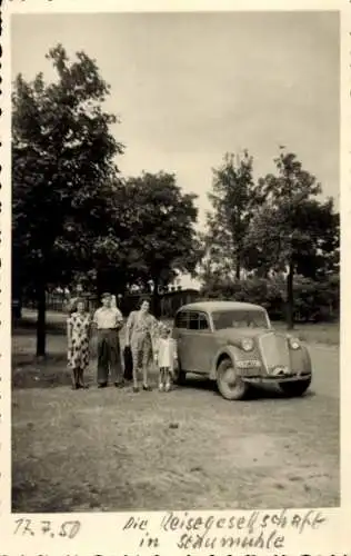 Foto Ak Staumühle Hövelhof in Westfalen, Reisegesellschaft, Sennelager