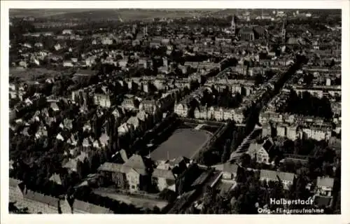 Ak Halberstadt am Harz, Fliegeraufnahme