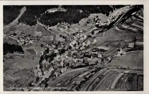 Ak Fehrenbach Masserberg in Thüringen, Fliegeraufnahme, Gasthaus zum Adler, Inh. E. Schmidt