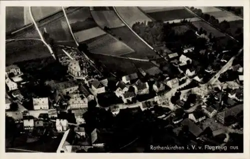 Ak Rothenkirchen Steinberg im Vogtland, Fliegeraufnahme