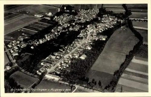 Ak Günstedt in Thüringen, Fliegeraufnahme