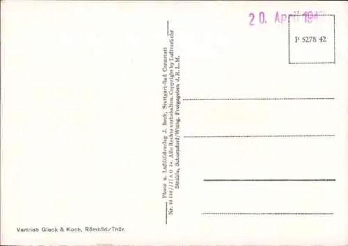 Ak Römhild in Thüringen, Fliegeraufnahme