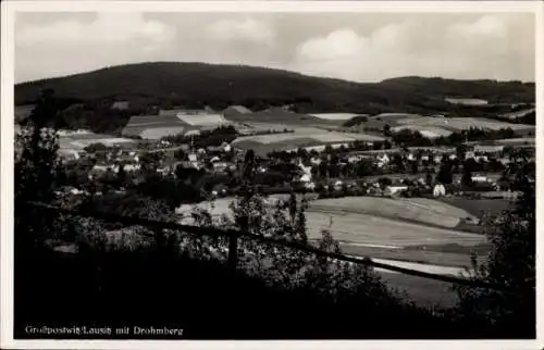 Ak Großpostwitz in der Lausitz Sachsen, Gesamtansicht, Drohmberg