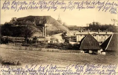 Ak Lüneburg in Niedersachsen, Blick auf den Kalkberg, Gebäude