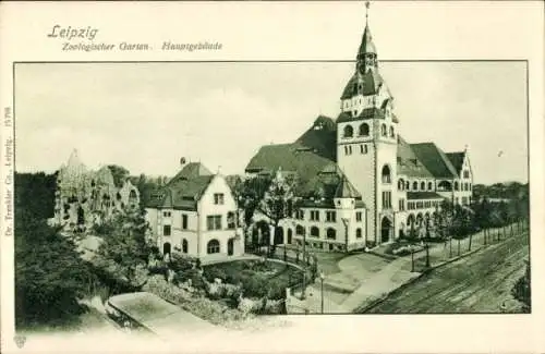 Ak Leipzig in Sachsen, Zoologischer Garten, Hauptgebäude