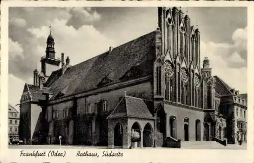 Ak Frankfurt an der Oder, Rathaus Südseite