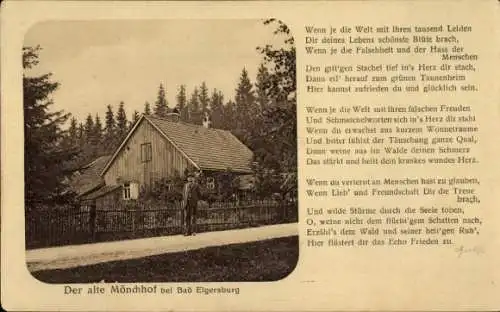 Ak Elgersburg in Thüringen, Mönchhof, Gedicht