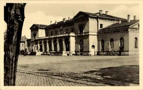 Ak Mühlhausen im Thüringen, Bahnhof, Straßenseite