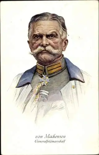 Ak Generalfeldmarschall August von Mackensen, Portrait, Orden