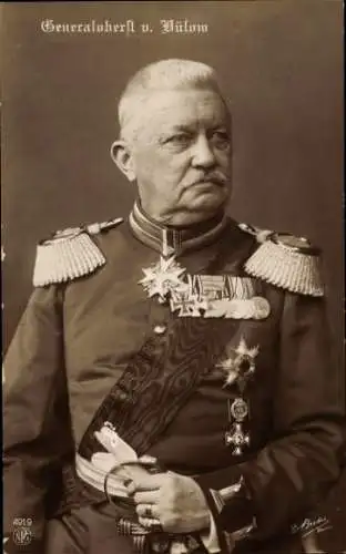 Ak Generaloberst von Bülow, Portrait in Uniform, Orden