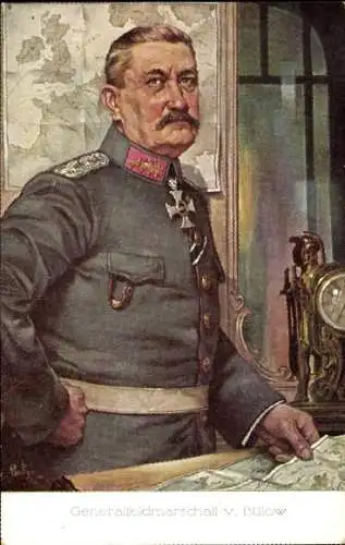 Künstler Ak Generalfeldmarschall Karl von Bülow, Portrait, Uniform, Orden