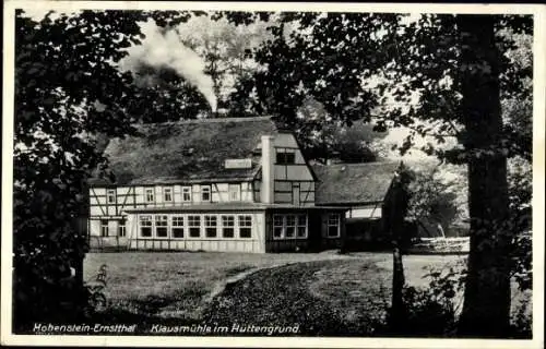 Ak Hohenstein Ernstthal in Sachsen, Klausmühle im Hüttengrund