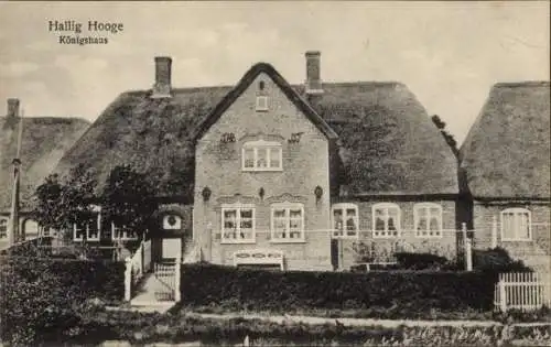 Ak Hallig Hooge in Nordfriesland, Königshaus