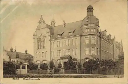 Ak Zeitz im Burgenlandkreis, Oberrealschule