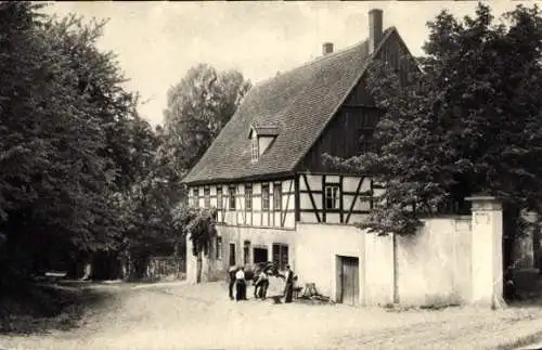 Ak Ehrenberg Kriebstein Mittelsachsen, Schmiede, Hufschmied