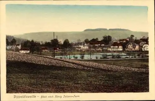 Ak Dippoldiswalde in Sachsen, Teilansicht, König Johann Turm