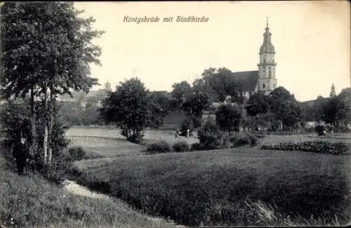 Ak Königsbrück in der Oberlausitz, Stadtkirche