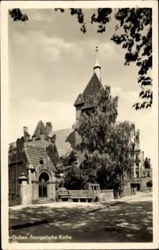 Ak Guben in der Niederlausitz, Evangelische Kirche