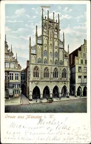 Ak Münster in Westfalen, Rathaus