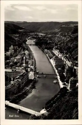 Ak Bad Ems an der Lahn, Blick von oben, Teilansicht