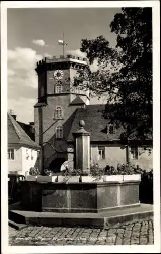 Ak Wunsiedel im Fichtelgebirge Oberfranken, Koppetentor, Brunnen