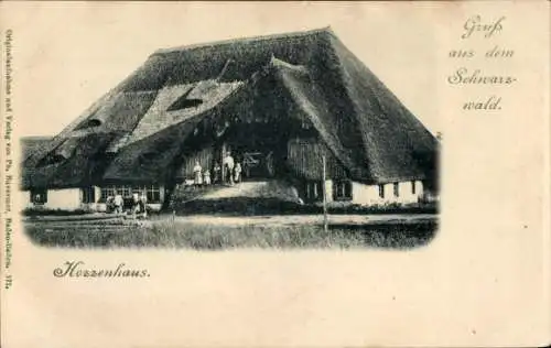 Ak Schwarzwald, Hotzenhaus, Schwarzwälder Tracht