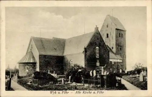 Ak Wyk auf Föhr Nordfriesland, Alte Kirche