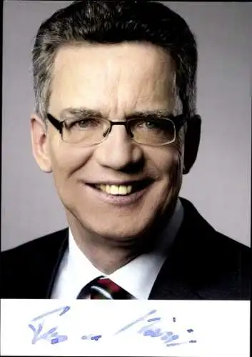 Foto Thomas de Maizière, Bundesminister, Portrait, Autogramm