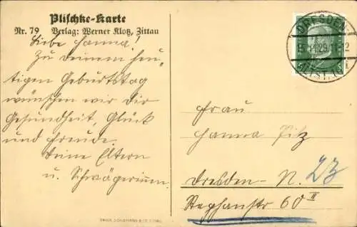 Scherenschnitt Künstler Ak Plischke, Georg, Glückwunsch, Feen, Singende Vögel