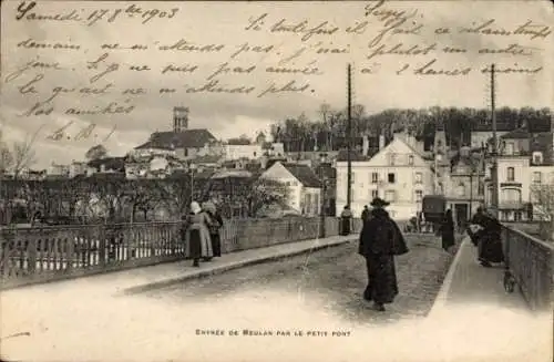 Ak Meulan en Yvelines, Entree de Meulan le Petit Pont