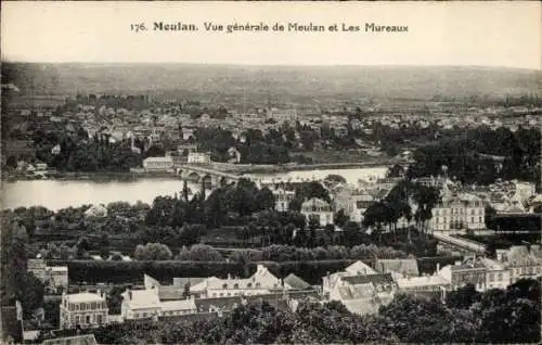 Ak Meulan en Yvelines, Vue generale de Meulan et Les Mureaux