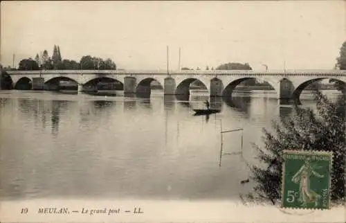 Ak Meulan en Yvelines, Große Brücke