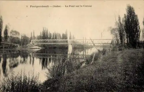 Ak Fontgombault Indre, Pont, Creuse