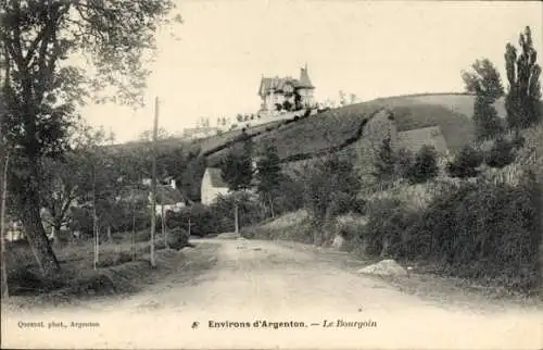 Ak Bourgoin Isère, Haus auf Berg