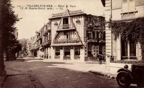 Ak Villers sur Mer Calvados, Hotel de Paris, Hotel de la Mer