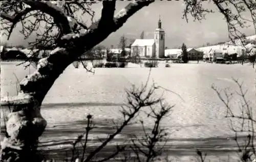 Ak Thollon Haute Savoie, Kirche, Winter