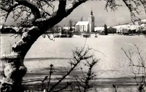 Ak Thollon Haute Savoie, Kirche, Winter