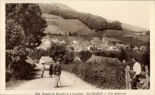 Ak Bagneres de Luchon Haute Garonne, Sainte Marie, Vue generale