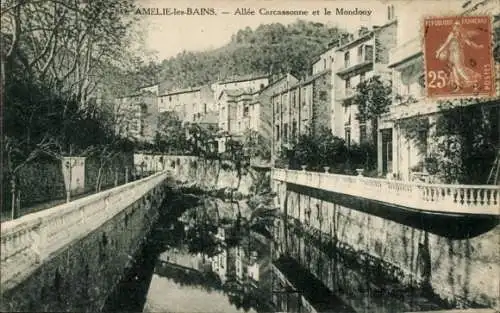 Ak Amélie les Bains Palalda, Allee Carcassonne, Mondony