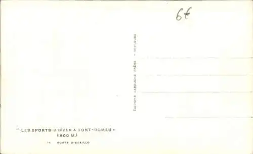 Ak Font Romeu Odeillo Via Pyrénées Orientales, Les Sports d'Hiver